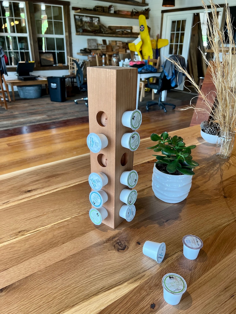 Keurig Kcup Holder Coffee Reclaimed Wood Coffee Stand Etsy