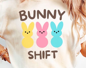 Funny Easter Nurse Shirt, Cute Bunny Nurse Tee for Pediatrics, Spring Easter Nursing Top, Nursing Student Gift