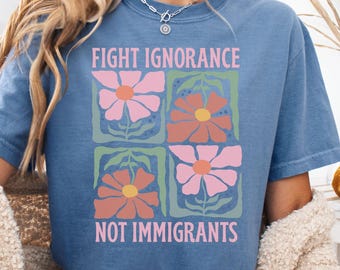 Woman's Fuck ICE Comfort Colors Shirt, Unisex Abolish ICE Protest Tee, No Kings in America Anti-ICE T-shirt, Chinga La Migra
