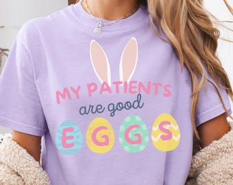 Cute Easter Nurse Shirt, Funny Bunny Nurse Tee for Pediatrics, Spring Easter Nursing Top, Nursing Student Gift