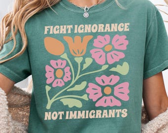 Woman's Fuck ICE Comfort Colors Shirt, Unisex Abolish ICE Protest Tee, No Kings in America Anti-ICE T-shirt, Chinga La Migra