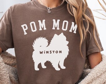 Personalized Pomeranian Shirt, Custom Dog Tee, Dog Lover Gift, Pom Mom Gift