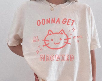 Getting Meowied Bachelorette Shirt, Cat Bachelorette Party Tee, Funny Bridal Squad Top