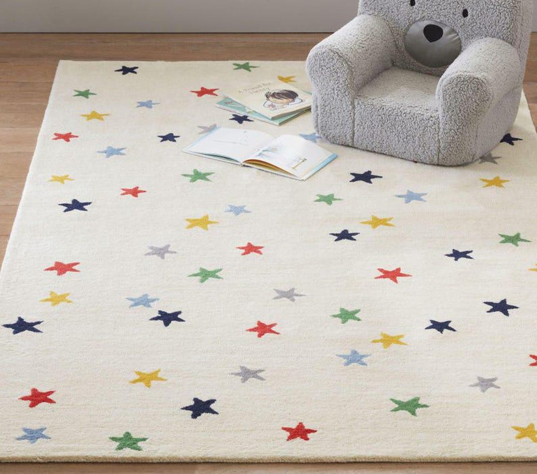 Small Star Rug Handmade Wool Star Rug: Colorful Kids Playroom Rug - Etsy