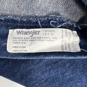 Vintage Wrangler Cowboy Cut Jeans Women's 15x32 Denim Blue USA Made 13MWZG EUC image 3