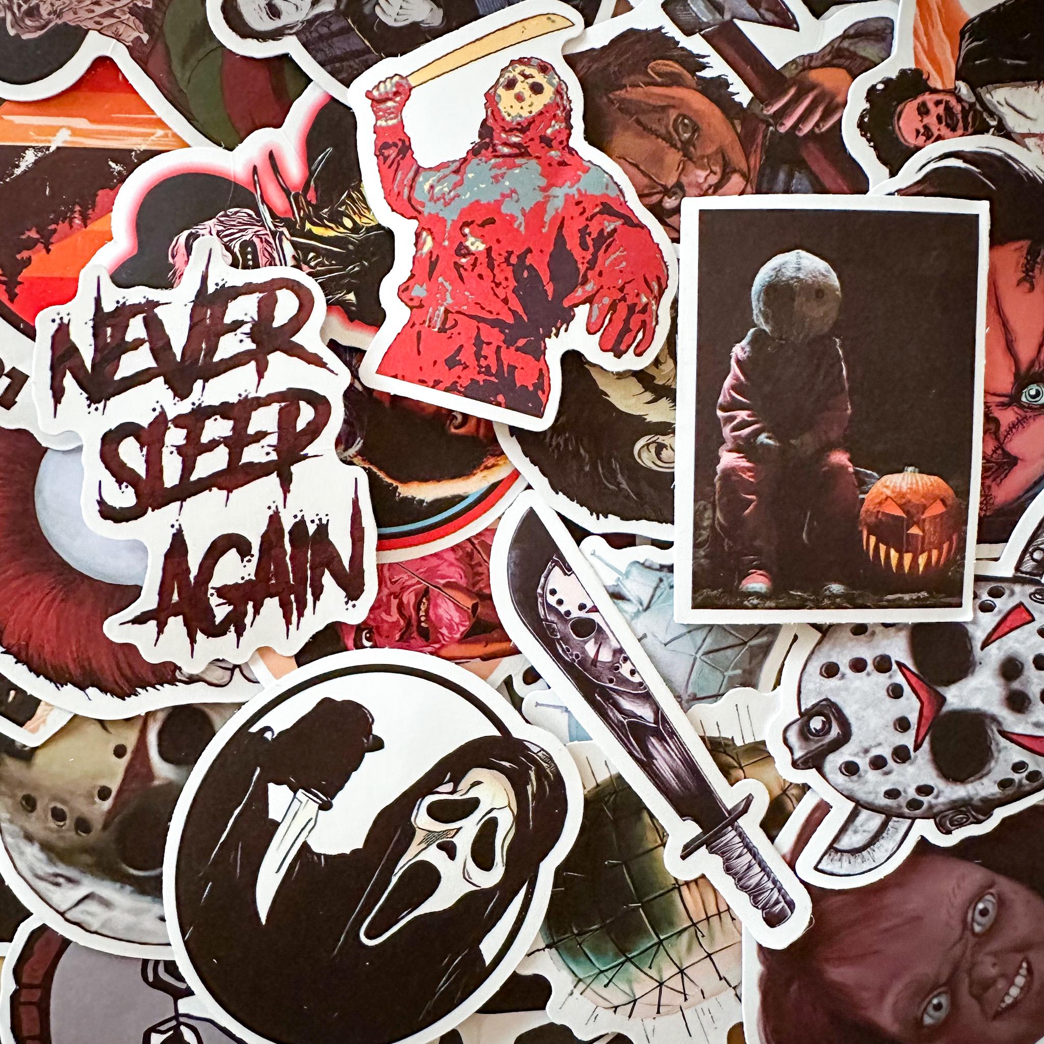 50 Random Scary Movie Stickers, Horror Villain Stickers, Killer Doll ...