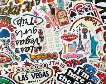 50 Random Gambling Stickers, Las Vegas Slot Machine Stickers, Poker Card Stickers, Waterproof Stickers for Laptop, Scrapbook, DIY Crafts