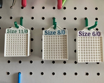 Bead counting trays for size 11, 8 or 6 seed beads