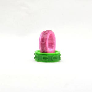 Patrón de herradura Spinner Fidget Stimming ring, impreso en 3D, sin metal, personalizable