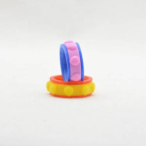 Círculo estampado Spinner Fidget Stimming anillo. Impreso en 3D, personalizable, sin metal, seguro para masticar