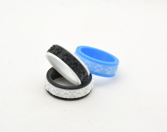 Bague empreinte de patte Spinner Fidget.  Imprimé en 3D, personnalisable, texturé pour l'estompage