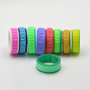 Spiral Maze Spinner Fidget ring.  3D printed, Customizable.