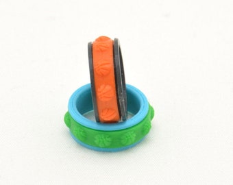 Basketball Spinner Fidget Stimming ring.  3D printed, customizable, metal free, chew safe