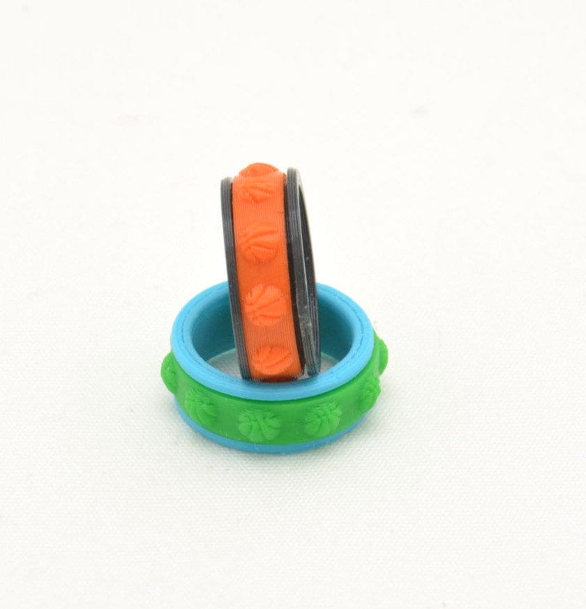 Basketball Spinner Fidget Stimming Ring. 3D Printed, Customizable