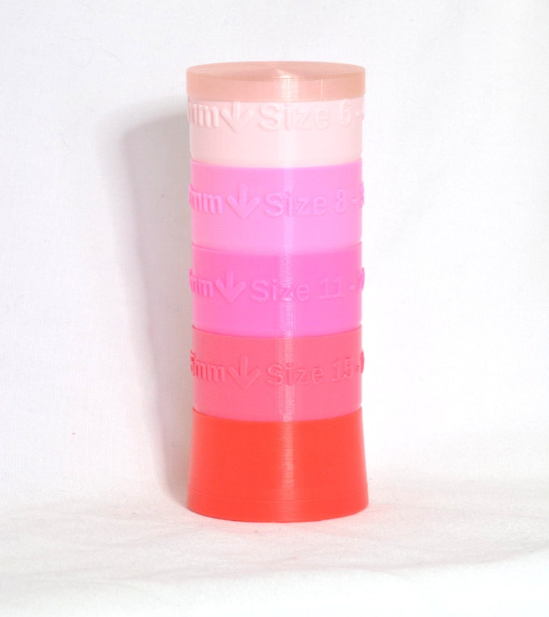 Bead Sorter / Sifter for seed beads. Customizable, 3d Printed. Pink