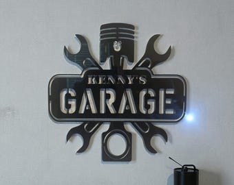 Enseigne de garage acrylique personnalisée, art mural d'atelier, enseigne de boutique personnalisée