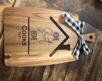 Planche à découper personnalisée gravée au laser - Mariage, cadeau d'anniversaire