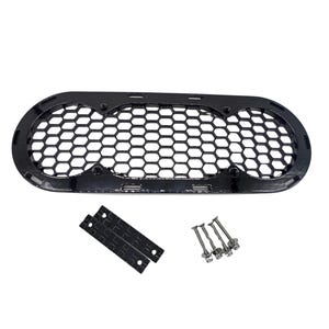 Premium Emblem Holder with Honeycomb Design – Gloss Black