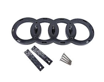 Emblemhalter kompatibel mit AUDI in Schwarz glänzend