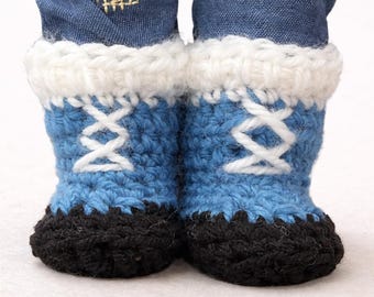 Bottes d'hiver confortables pour poupée de 18 po. - Convient aux poupées American Girl® (motif au crochet)
