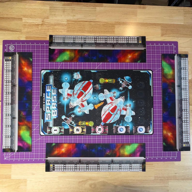 Set of 5 Space Base Board Game Playmats Neoprene 3mm Stitched Edge 1 ...