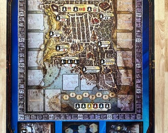 Tapete de juego de Puerto Calavera de Lords of Waterdeep Scoundrels: Mejora no oficial del juego de mesa (61 x 89 cm)
