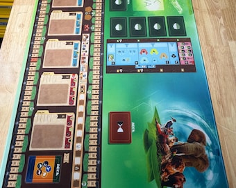 Tapete de juego ARK NOVA, borde cosido de neopreno, mejora no oficial, 24"x35", 3 mm, expansión Marine World disponible, envíe un mensaje si tiene preguntas.