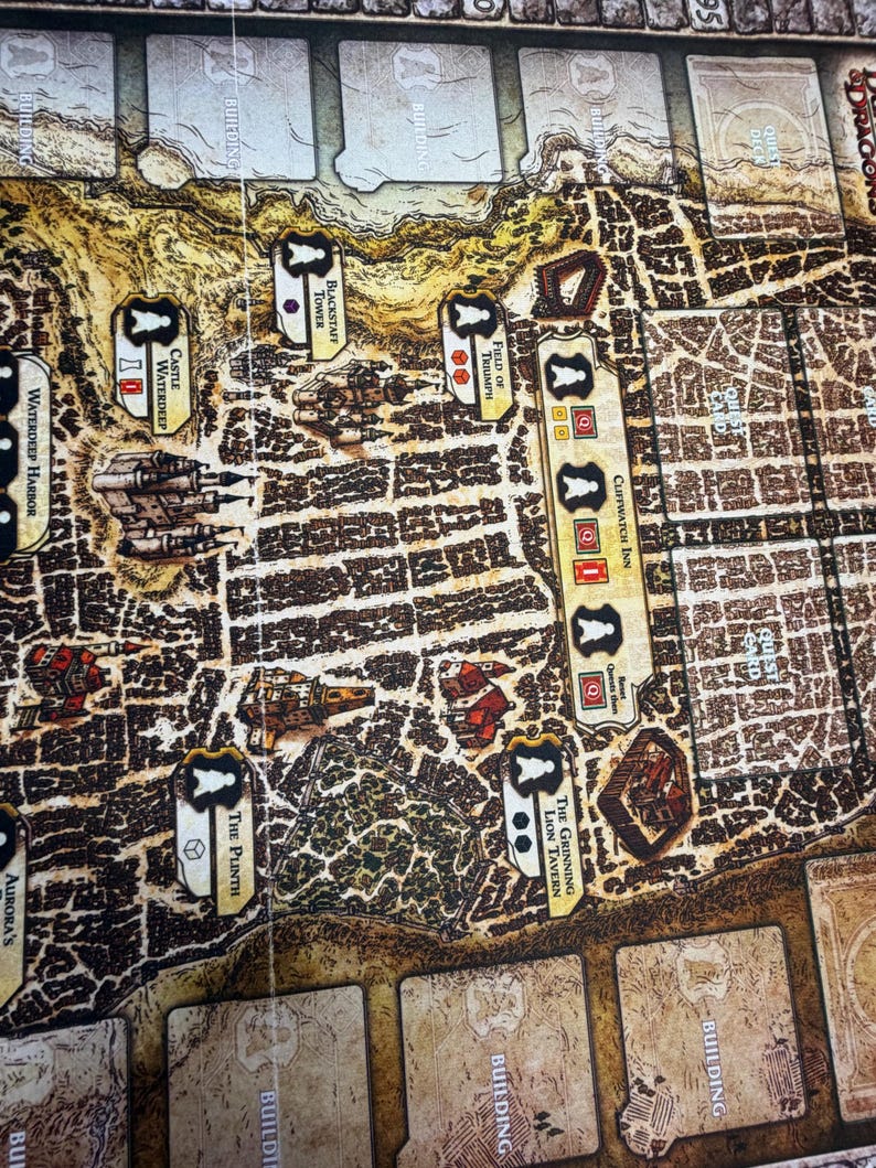 Lords of Waterdeep Scoundrels Skullport Playmat: Unofficial Board Game ...