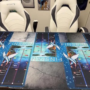 Juego de mesa FINSPAN: 5 tapetes de juego de neopreno, 61 x 35 cm, resistente al agua