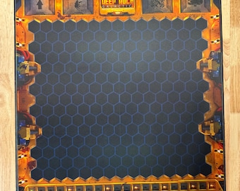 Tapete de juego Deep Rock Galactic Board Game Tapete de neopreno con borde cosido Mejora no oficial 24 x 35 pulgadas 3 mm