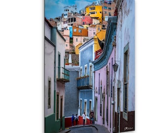 San Miguel de Allende Street Photo Print, Mexico Wall Art, Colorful Houses Photography, Travel Home Decor, Colonial Architecture Art