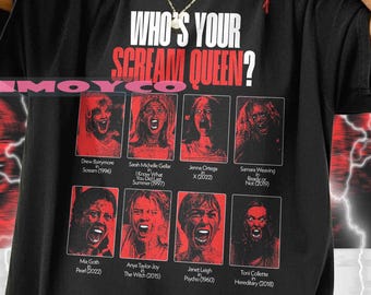 Who Your SCREAM Queen Shirt, Scream Vintage T-Shirt, Scream Retro 90s Tshirt, Bootleg Tee, Scream Sweater, Ghostface Killer, Horror Movie