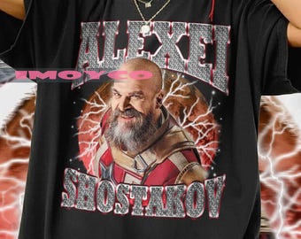 Alexei Shostakov Bling Shirt, Embroidery Thunderbolts Squad Tee
