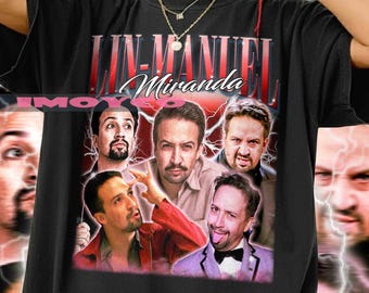 Camiseta retrô com estampa de Lin-Manuel Miranda, camiseta Comfort Colors do musical da Broadway