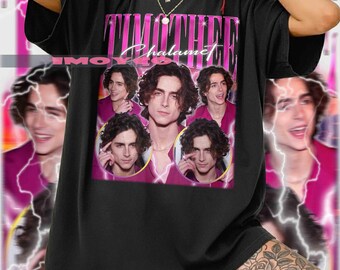 Comfort Colours T-shirt TIMOTHEE CHALAMET, koszula Timothee Chalamet Vintage, koszulki Timothee Chalamet z lat 90., prezent dla fanów Timothee Chalamet Merch