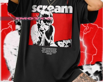 Retro Scream Movie Graphic Tee, Comfort Colors Horror Shirt
