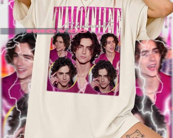 Koszulki unisex TIMTOTHEE CHALAMET, koszula Timothee Chalamet Vintage, koszulka Timothee Chalamet 90., prezent dla fanów Timothee Chalamet Merch