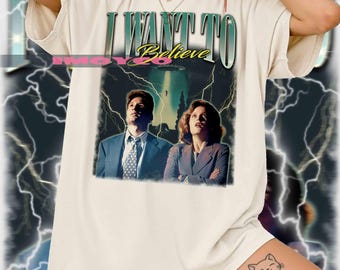 I Want to Believe Shirt, Black UFO T-Shirt, Ladies X Files Tees, Alien x Files Poster, Ufo Sweatshirt, Ufo Comfort Colors Tee Scully Mulder