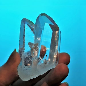 ELESTIAL TWIN Double Terminated Crystal Self-Healed Arkansas Crystal  Metaphysical