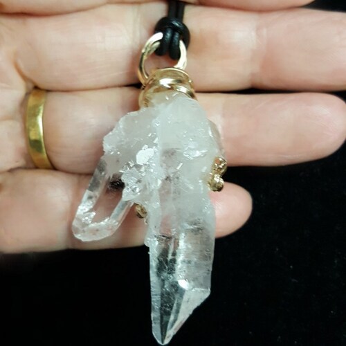 Sparkling TWIN FLAME 14K Gold Filled SOULMATE Necklace Record Keeper Love Knot Design shops Arkansas Healing Crystal