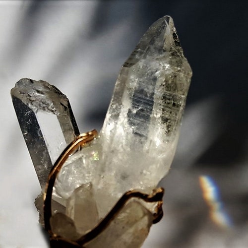 Sparkling TWIN FLAME 14K Gold Filled SOULMATE Necklace Record Keeper Love Knot Design shops Arkansas Healing Crystal