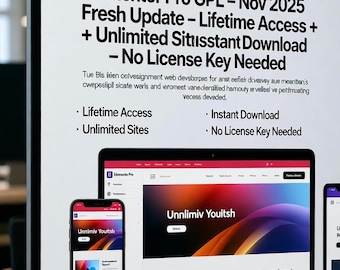 Elementor Pro GPL – Acceso de por vida, sitios ilimitados (Descarga instantánea)