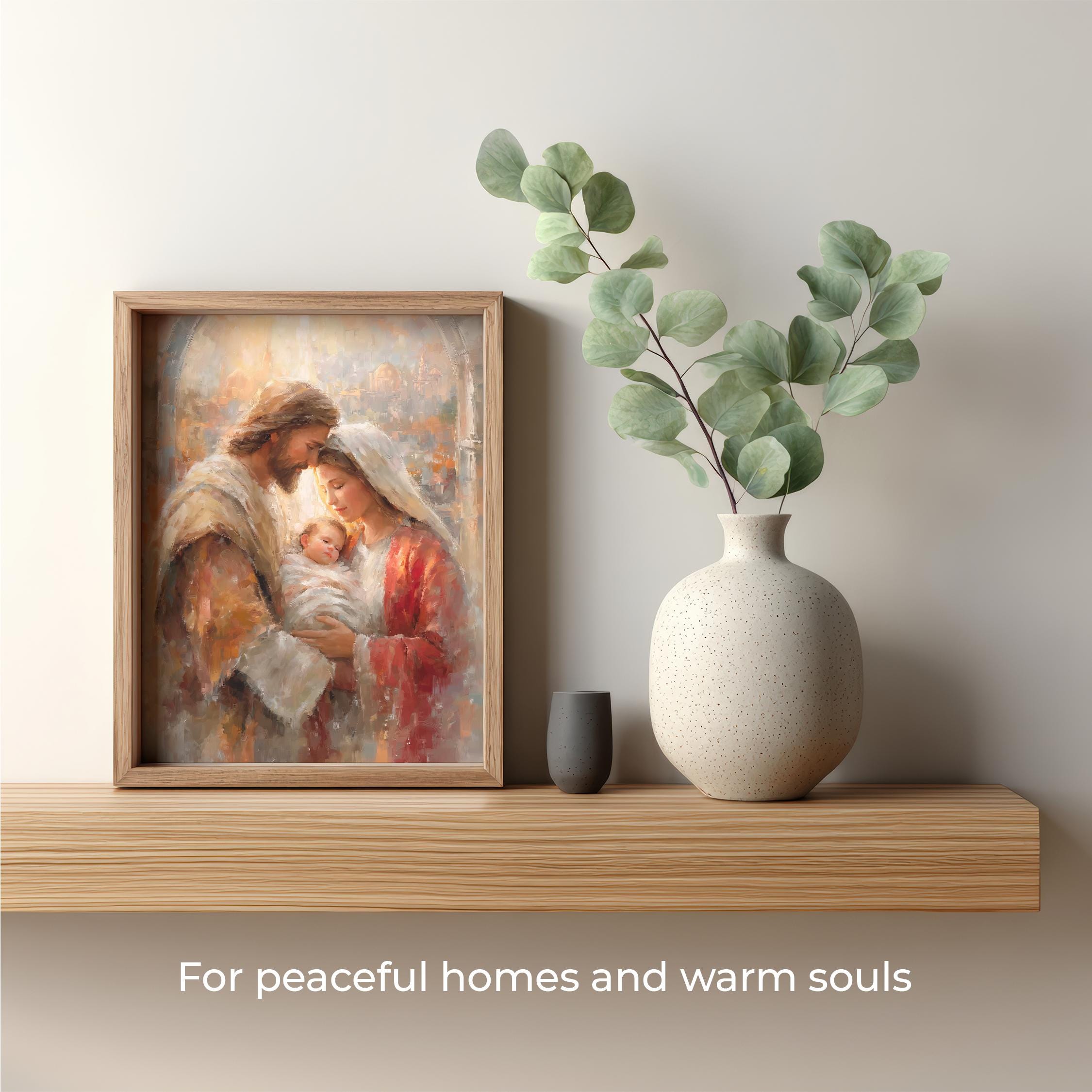 Holy Family Wall Art Digital Download Nativity Christian Printable ...