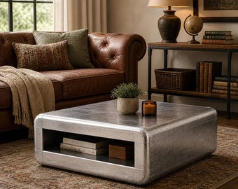 Aviator Coffee Table - Aircraft Industrial Rustic Living Room Furniture