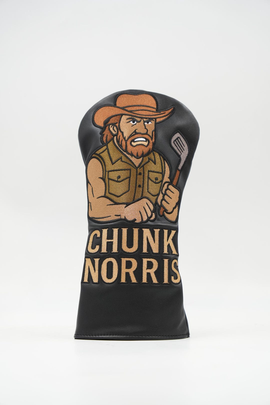 Chunk Norris Golf Driver Headcover, Embroidered Leather - Etsy
