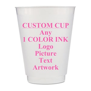Custom Party Cups: Frosted Shatterproof Drinkware - One Color Ink