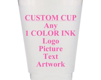 Custom Party Cups: Frosted Shatterproof Drinkware - One Color Ink