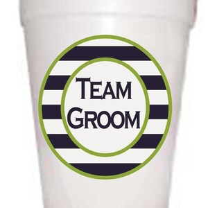 Team Groom Styrofoam Cups