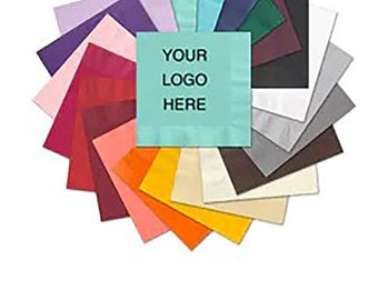 Custom Foil Luncheon Napkins,Personalized Foil Luncheon Napkins,Personalized Wedding  Napkins,Personalized Party Napkins, Foil Logo Napkins,