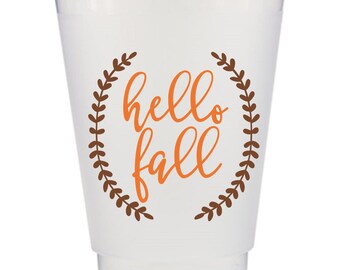 Hello Fall Frost Flex Shatter-Proof Party Cups